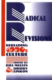 Cover of: Radical revisions: rereading 1930s culture