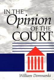 Cover of: In the opinion of the court by William Domnarski
