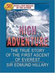 Cover of: High Adventure by Sir Edmund Hillary