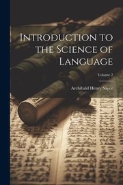 Cover of: Introduction to the Science of Language; Volume 2