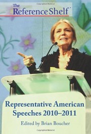 Cover of: Representative American speeches 2010-2011