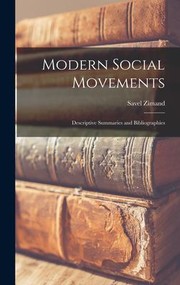 Cover of: Modern Social Movements by Savel Zimand