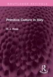 Cover of: Primitive Culture in Italy