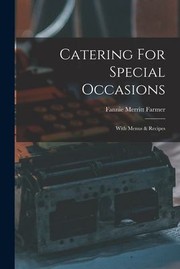 Cover of: Catering for Special Occasions: With Menus & Recipes