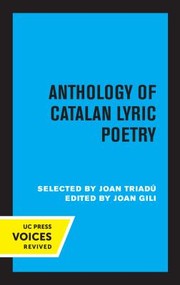 Cover of: Anthology of Catalan Lyric Poetry