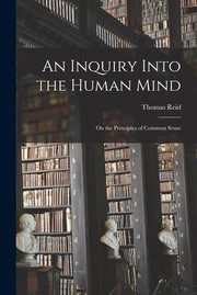 Cover of: Inquiry into the Human Mind: On the Principles of Common Sense