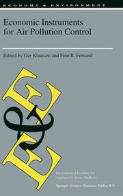 Cover of: Economic instruments for air pollution control