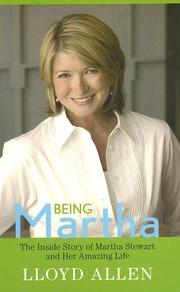 Cover of: Being Martha by Lloyd Allen, Lloyd Allen