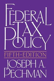 Cover of: Federal Tax Policy