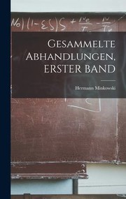 Cover of: Gesammelte Abhandlungen, ERSTER BAND