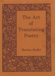 Cover of: Art of Translating Poetry by Burton Raffel, Burton Raffel