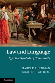 Cover of: Law and language: effective symbols of community