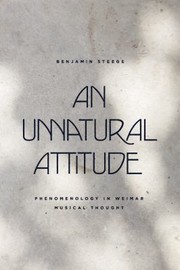 Cover of: Unnatural Attitude by Benjamin Steege