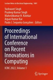 Proceedings of International Conference on Recent Innovations in Computing cover