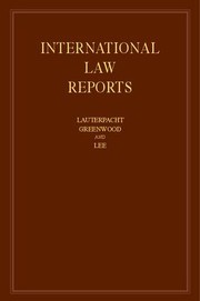 Cover of: International Law Reports: Volume 153