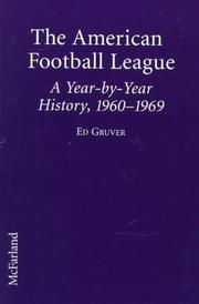 Cover of: The American Football League by Ed Gruver