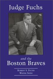 Cover of: Judge Fuchs and the Boston Braves, 1923-1935 by Robert S. Fuchs