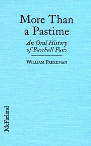 Cover of: More than a pastime by William Freedman