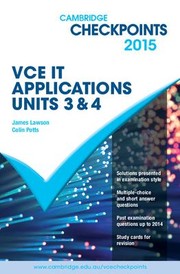 Cover of: Cambridge Checkpoints VCE IT Applications Units 3 And 4 2015