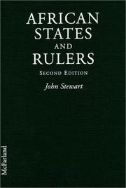 Cover of: African states and rulers by Stewart, John