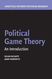 Cover of: Political Game Theory: An Introduction