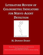 Cover of: Literature Review of Colorimetric Indicators for Nerve-Agent Detection