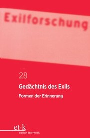 Cover of: Gedächtnis des Exils: Formen der Erinnerung