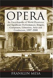 Cover of: Opera by Franklin Mesa