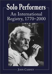 Cover of: Solo performers: an international registry, 1770-2000