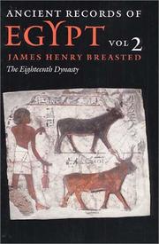 Cover of: Ancient Records of Egypt: VOL. 2 by James Henry Breasted