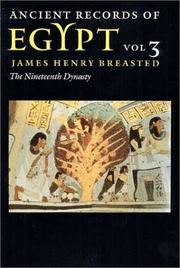 Cover of: Ancient Records of Egypt: VOL. 3: THE NINETEENTH DYNASTY