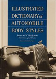 Cover of: Illustrated Dictionary of Automobile Body Styles by Lennart W. Haajanen