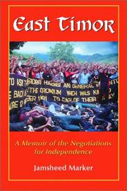 Cover of: East Timor: A Memoir of the Negotiations for Independence