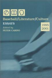 Cover of: Baseball/literature/culture: essays, 1995-2001