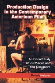 Cover of: Production Design in the Contemporary American Film by Beverly Heisner