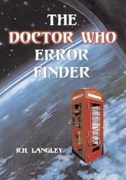 Cover of: The Doctor Who error finder: plot, continuity, and production mistakes in the television series and films