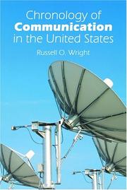 Cover of: Chronology of communication in the United States | Russell O. Wright