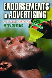 Cover of: Endorsements in Advertising by Kerry Segrave