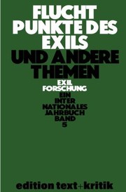 Cover of: Fluchtpunkte des Exils und Andere Themen by Thomas Koebner, et et al.