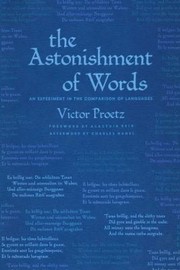 Cover of: Astonishment of Words: An Experiment in the Comparison of Languages