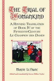 Cover of: Trial of Womankind: A Rhyming Translation of Book IV of the Fifteenth-century Le Champion Des Dames