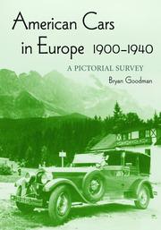 Cover of: American cars in Europe, 1900-1940: a pictorial survey