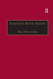 Cover of: Judgment after Arendt