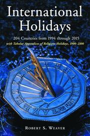 Cover of: International Holidays | Robert S. Weaver