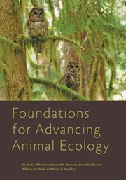 Cover of: Foundations for Advancing Animal Ecology