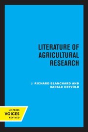 Cover of: Literature of Agricultural Research