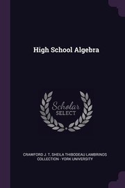 Cover of: High School Algebra