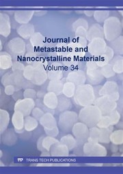 Cover of: Journal of Metastable and Nanocrystalline Materials Vol. 34