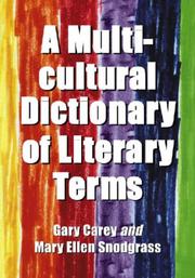 Cover of: A Multicultural Dictionary of Literary Terms by Gary Carey, Mary Ellen Snodgrass