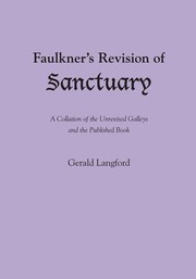 Cover of: Faulkner's Revision of Sanctuary: A Collation of the Unrevised Galleys and the Published Book